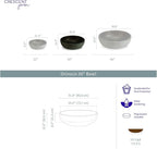 Crescent Garden Large Outdoor Planter Bowl – Double-Walled Resin Pot with Drain Hole for Water Gardens, Fountains, Decorative Landscaping - 30" W x 12" H (Weathered Concrete)
