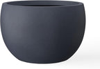 Kante 19.9" Dia Round Concrete Planter, Outdoor/Indoor Large Bowl Plant Pots with Drainage Hole and Rubber Plug for Garden Patio Balcony Home, Charcoal
