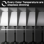 Portable Cordless Table Lamp, Built in Rechargeable Battery, 2700-6000k Color Temperature, Fully Dimmable, Scalable, Ambient Light for Patio, Restaurant, Bar, Bedroom, Dining (Black)