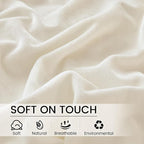 PHF Super Soft Velvet Zippered Body Pillowcase, No Insert, 1 Pack Luxury Cozy Warm Pillow Sham Cover with Zipper, 20"X 54" Long Cozy Fuzzy Flannel Pillow Case, Cream
