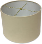 Royal Designs, Inc. HB-610-14LNBG Shallow Drum Hardback Lamp Shade, 13 x 14 x 9, Linen Beige
