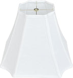 TOOTOO STAR Rectangle Lamp Shades, 6.5" x 13"x 10.5" Medium White Lampshades For Floor & Table Lamp shade, Linen, Handcrafted, Easy Assembly Required