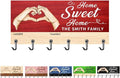 Personalized Sweet Home Key Holder Custom Name Wall Mounted Family Key Hooks Coat Rack for Entryway Hallway Home Decor Organizer Hanger Birthday Wedding Housewarming Gifts for Family Couple