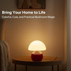 Mushroom Lamp Table Lamp for Bedroom,Desk Bedside Small Lamps for Living Room Night Stands,Mushroom Decor Cute Mini Modern Mid Century Lamps,Unique Aesthetic Home Decor(Christmas Red)
