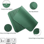 Silicone Dish Drying Mat for Multiple Usage,Easy clean,Eco-friendly,Heat-resistant Silicone Mat for Kitchen Counter or Sink,Refrigerator or Drawer Liner Green 3XL 28 inches x 18 inches
