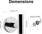 NearMoon Bath Towel Hooks- SUS 304 Stainless Steel Robe Hook Holder, Heavy Duty Coat Hook for Bathroom Livingroom Hotel Kitchen Garage, Wall Mounted (Chrome Finish, 16 Pack)