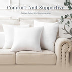Phantoscope 16 x 16 Outdoor Pillow Inserts - Outdoor Pillows Water Resistant Polyester Throw Pillow Inserts Hypoallergenic Square Couch Sham Cushion Stuffer - 16 Inches, 4 Count (Pack of 1)