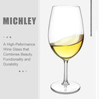 MICHLEY Floating Wine Glasses for Pool 21.5 OZ Unbreakable Tritan Plastic Red Wine Glasses with Stem Ideal for Beach Bar Camping Dishwasher Safe, Set of 2