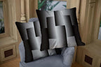 CAPSCEOLL Geometric Throw Pillow Covers 20X20 Set of 2 Soft Geometry Black Gray Pillow Cases Cushion Covers for Living Room Bedroom Decorative Throw Pillowcases for Sofa Couch Chair