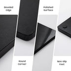Granite Cutting Board, Marble Slab Pastry Board With Non-Slip Feet For Baking, Cheese, Charcuterie, Chocolate, 12x20 Inch