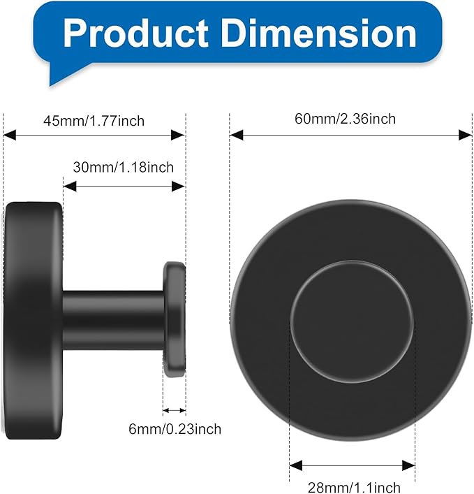 Suction Cup Hooks for Shower, Wreaths Hanger for Glass Door, Heavy Duty Bathroom Towels Hooks inside Shower, Stainless Steel, No Drill on Marble Mirror Tile Wall in Bedroom Kitchen (2, Black)
