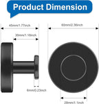 Suction Cup Hooks for Towels Robes, Heavy Duty Wreaths Hanger for Glass Door Bathroom Shower Hooks Stainless Steel, No Drill on Smooth Wall,Glass,Mirror, Tile for Swimsuit Washcloths (4, Black)