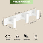 Wall Mounted Coat Rack-3 Hooks, Heavy Duty Stainless Steel Wall Hooks for Towel Coat Bag, Hat Rack Coat Hanger Coat Hooks Towel Racks for Bathroom Entryway Kitchen Hotel Office (White, 1 Pack)