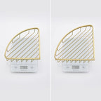 [2 Pack Bathroom Corner Shower Caddy Shelf Organizer, SUS304 Stainless Steel Heavy Duty Rust-Proof Shelf Holder, Wall Mounted Storage Rack for Bathroom Kitchen, Brushed Gold