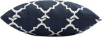 Outdoor Throw Pillows Water Resistant 18x18 inch,Decorative Throw Pillow with Insert Set of 2,Hidden Zipper Headrests for Patio Furniture Sofa Couch Chair (Blue Geometry)