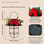 2 Pack ‌Christmas Solar Lanterns Outdoor Waterproof Ideal as Gifts for Women, Mothers and Wife. Vintage-Style Hanging Solar Lights Suitable for Outdoor Use in Yards, Patios, Backyards and Porches.