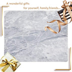 Diflart Natura Marble Stone Pastry Board for Kitchen, 16x20 Inch, Gray with White Veins, Marble Cutting Board Large with Non-Slip Feet for Keep the Dough Cool and Chocolate Tempering, Pack of 1 Pcs