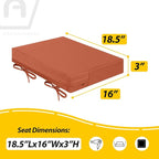 AAAAAcessories Outdoor Seat Cushions for Chairs, Waterproof, Fade-Resistant Patio Furniture Replacement Cushions, 18.5" x 16" x 3", Set of 4, Rust