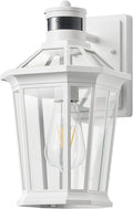 VIANIS Motion Sensor Outdoor Exterior Light Fixture, White Outdoor Porch Lights Wall Mount, Waterproof Dusk to Dawn Coach Lantern, Modern Outdoor Lights Fixtures for Garage, Front Door