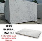 KC KULLICRAFT 8×12 Inches White Marble Cheese & Charcuterie Serving Board – Natural Marble Cutting Board & Pastry Slab with Non‑Slip Feet – Premium Stone Kitchen Tray Gift.