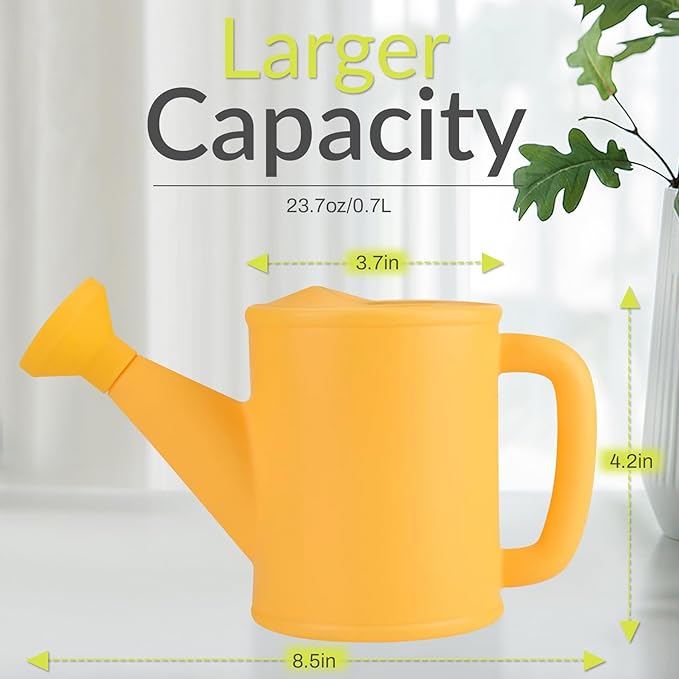Small Watering Can for Kids, 700ml/23.7 Oz Plastic Watering Can for Indoor Plants Garden Flower (Pink)