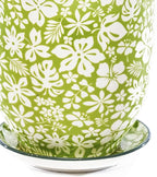 CHIVE ‘Liberte’ Ceramic Succulent Pots — 4.25” Cute Vintage Farmhouse Style Planters for Indoor Plants — Beautiful Home & Kitchen Decor — Green Garden
