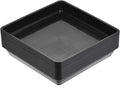 MECCANIXITY Plant Pot Saucer 6 Inch Plastic Square Flower Drip Tray for Indoor Outdoor, Black Pack of 10