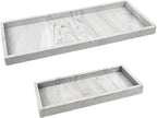 Countertop and Vanity Tray - 2 PC (11” and 7”) Shatterproof Silicone Kitchen and Bathroom Trays for Counter, Kitchen Soap Dispenser Tray, Vanity Trays for Bathroom, Perfume Key Tray