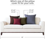 Jeanerlor Set of 2 Decorative 26"x26" Cotton Linen Chair Throw Pillow Case Green for Sofa Durable Classy, Comfortable Cushion Cover for Coffee Shop/Bar (65 x 65cm) Olive Green
