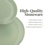 Larder & Vine Ceramic Stoneware Dinnerware 16-Piece Set, 4 Place Settings (Sage)