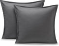 Bare Home Euro Pillow Sham Covers - Set of 2 - Premium 1800 Ultra-Soft Microfiber - Double Brushed - Bed Pillow Shams - Pillows Not Included (Set of 2, Grey)