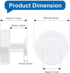 Suction Cup Hooks for Towels Robes, Heavy Duty Bathroom Shower Hooks Stainless Steel, No Drill on Smooth Wall,Glass,Mirror, Tile in Bedroom Kitchen to Hang Swimsuit Washcloths (4, White)