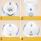 Bedside Table Lamp - Touch Small Lamp for Bedroom Nightstand, 3-Way Dimmable, USB A+C Charging Ports, White Opal Glass Shade, Warm LED Bulb Included