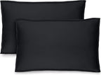 Bare Home King Pillow Sham Covers - Set of 2 - Premium 1800 Ultra-Soft Microfiber - Double Brushed - Stain & Fade Resistant - Bed Pillow Shams - Pillows Not Included (Set of 2, Black)