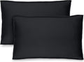 Bare Home Standard Pillow Sham Covers - Set of 2 - Premium 1800 Ultra-Soft Microfiber - Double Brushed - Bed Pillow Shams - Pillows Not Included (Set of 2, Black)