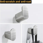 RANDOM Brushed Towel Hooks Bathroom Hardware Accessories Coat Hook 304 Stainless Steel Clothes Hook for Bath Kitchen Contemporary Hotel Style Wall Mounted 2 Pack. (Round, Brushed Steel).