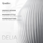 RONDURE 11.0" Modern Ceramic Table Lamp, Modern Bedside Lamps for Bedroom, Living Room and Nightstand, White Translucent Ceramic Shade, Warm Ambient Lighting, Home Decor