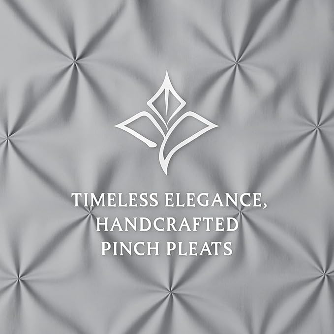 COTTON STICH Pinch Pleated Pillow Shams 20x30 Set of 2, Zipper Closure - 600 Thread Count Super Soft, 100% Egyptian Cotton Decorative Pinch Pleated Bed Pillow Covers Set, Silver Grey Queen 20X30