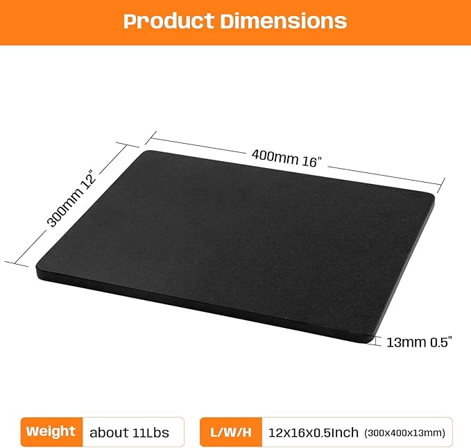 Granite Cutting Board 12x16 Inch, Marble Slab Pastry Board With Non-Slip Feet For Baking, Cheese, Charcuterie, Chocolate