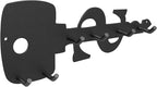 PMMASTO Key Holder Wall Mounted, Key Hooks for Wall, Stainless Steel Black Key Organizer with 6 Hooks, Decor Rack for Entryway, Hallway, Garage, Mudroom, Office