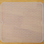 Silicone Dish Drying Mat for Multiple Usage,Easy clean,Eco-friendly,Heat-resistant Silicone Mat for Kitchen Counter or Sink,Refrigerator or Drawer liner Translucent M 12 inches x 12 inches