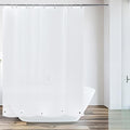 Magnetic Shower Curtain Liner with Magnetic Splash Guard Clips for Leak Proof, Bottom Magnets, Lightweight, BPA & PVC Free, 72x72, White Frost