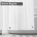 70x70 Frosted Shower Curtain Liner Heavy Duty - 8G Peva Plastic Shower Liner with Magnets 70 x 70 Inches, Silky Frost