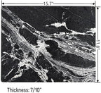 Natural Marble Cutting Board, Marble Pastry Board for Kitchen with Non-Slip Feet, Black with White Vein 16x12x0.7 Inch