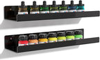 upsimples Acrylic Shelves for Wall Decor, 15" Display Shelf Perfume Organizer for Bathroom, Bedroom, Living Room, Floating Bookshelves for Kids, Black, 2 Pack