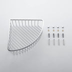 Bathroom Shower Caddy Corner Shelf Basket, Ultra Sturdy Rust-Proof Stainless Steel Shelf Organizer Shampoo Holder, Wall Mounted Storage Rack for Bathroom Kitchen, Polished Chrome