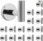 NearMoon Bath Towel Hooks- SUS 304 Stainless Steel Robe Hook Holder, Heavy Duty Coat Hook for Bathroom Livingroom Hotel Kitchen Garage, Wall Mounted (Chrome Finish, 16 Pack)