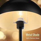 Floor Lamp for Bedroom Modern, Lamp with Mushroom Lampshade, 65.5" Tall Floor Lamp, E26 Base, Footswitch, ETL Listed, Industrial Standing Lamps for Living Room Nursery, Mid Century Home Decor, Black