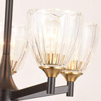 20" Chandelier for Dining Room, Brown Finish, 5 Light Hanging Chandelier for Living Room, Entryway, Bathroom and Bedroom EH1502C5