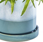 CHIVE ‘Minute’ Ceramic Planter Pot — Cute 5” Colorful Succulent Pots for Indoor & Outdoor House Plants — Beautiful Modern Farmhouse Kitchen Decor — Blue Aqua
